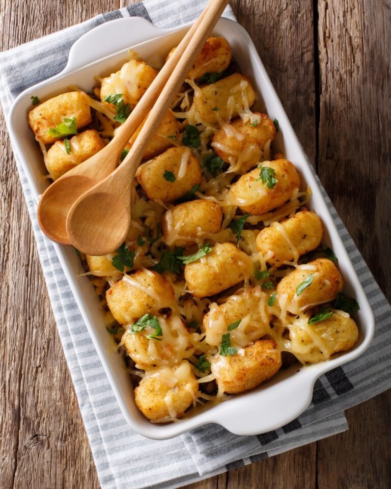 Dump & Bake Tater Tot Pizza Dinner Casserole