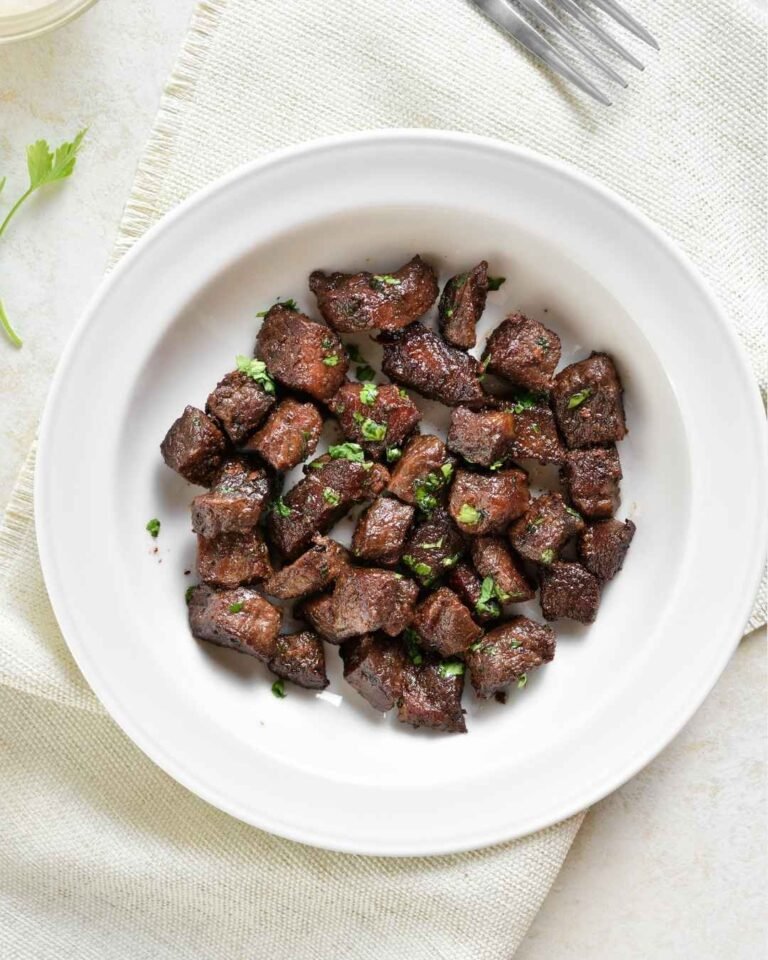 Air Fryer Garlic Butter Steak Bites