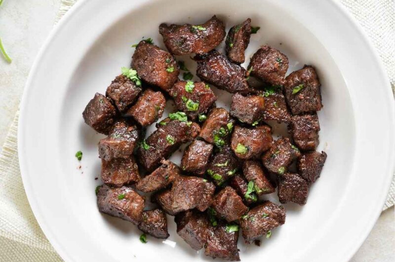 Air Fryer Garlic Butter Steak Bites