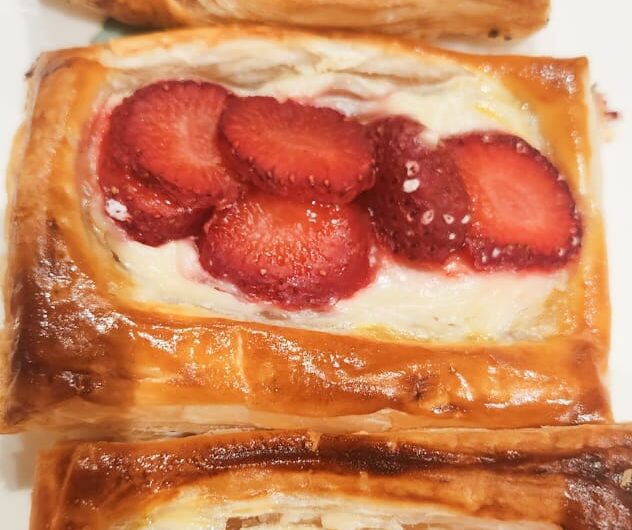Strawberry Cream Cheese Danish - Puff Pastry