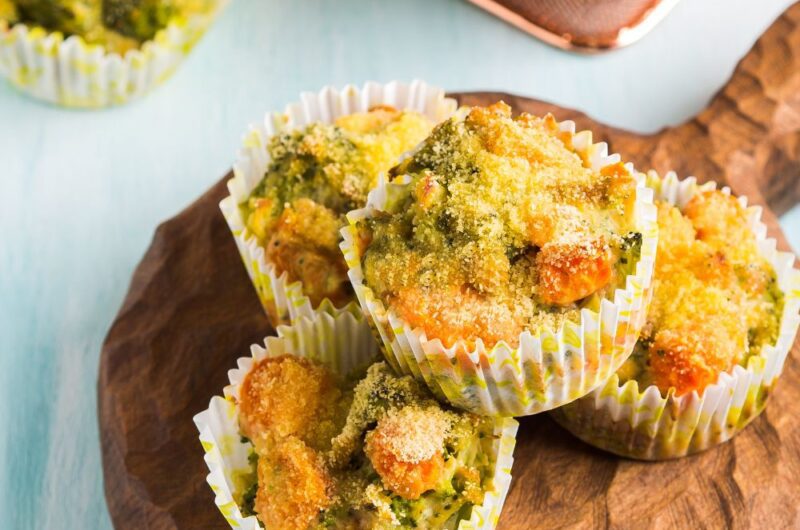 Healthy Vegetable Muffins with Carrot and Broccoli