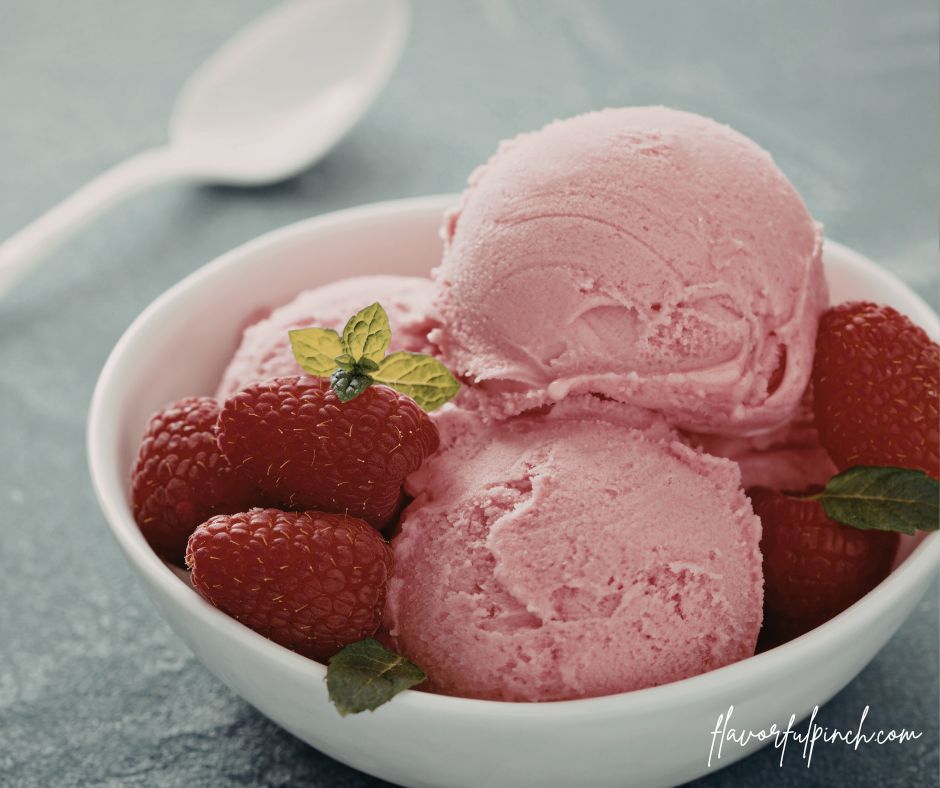2 scoops of coconut cottage cheese ice cream in a bowl