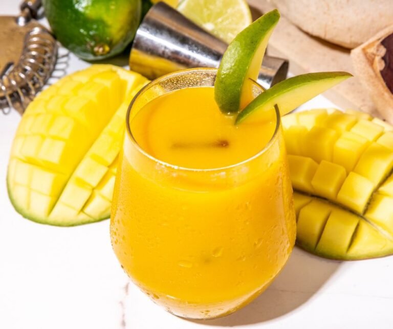 Mango and Coconut Water Margarita Mocktail