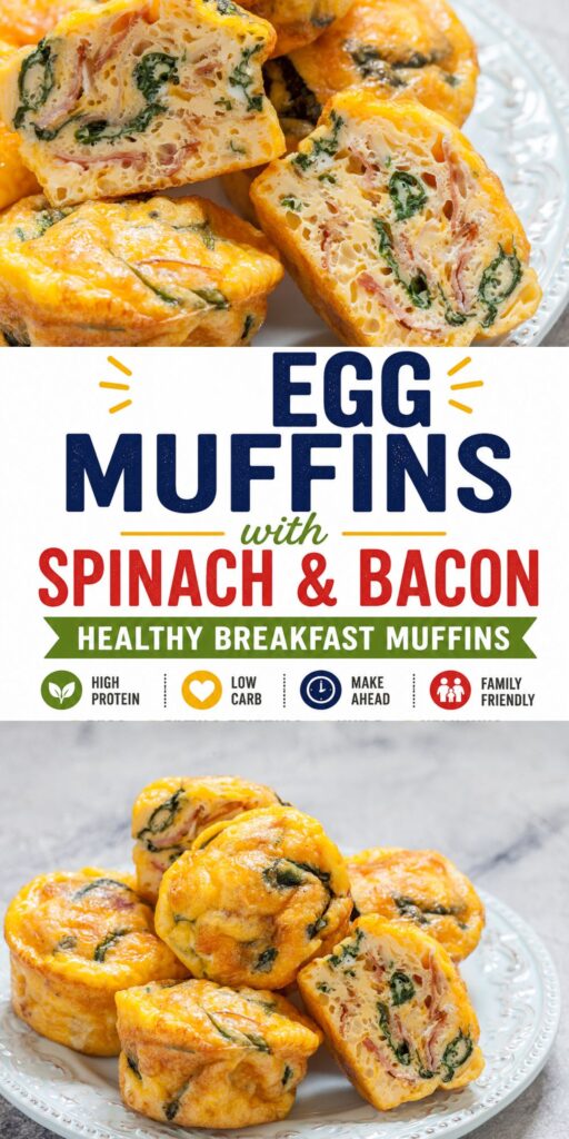 Egg Muffins with Spinach and Bacon