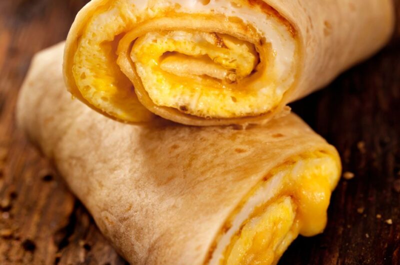 Egg and Cheese Omelette Breakfast Wrap