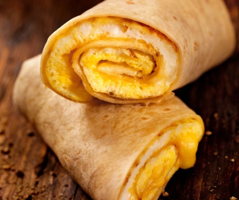 Egg and Cheese Omelette Breakfast Wrap