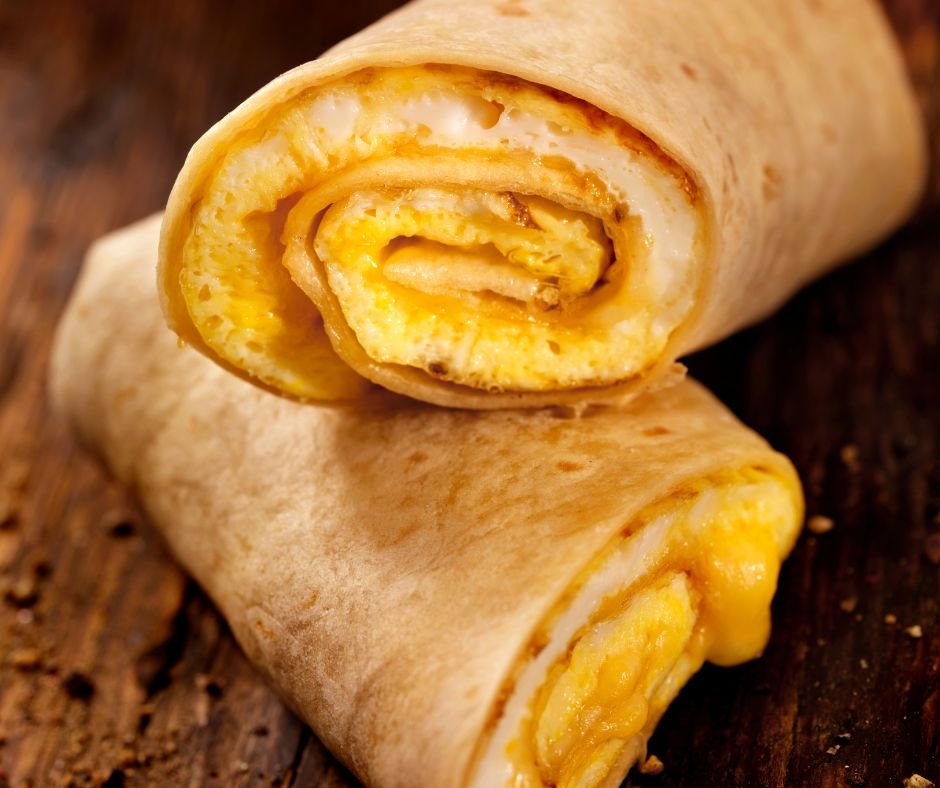 Egg and Cheese Omelette Breakfast Wrap