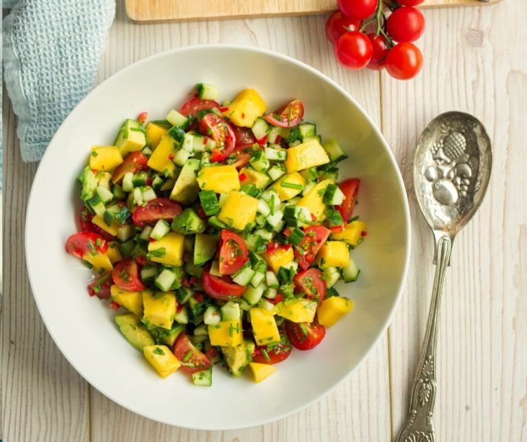 Healthy Mango, Cucumber and Avocado Salsa