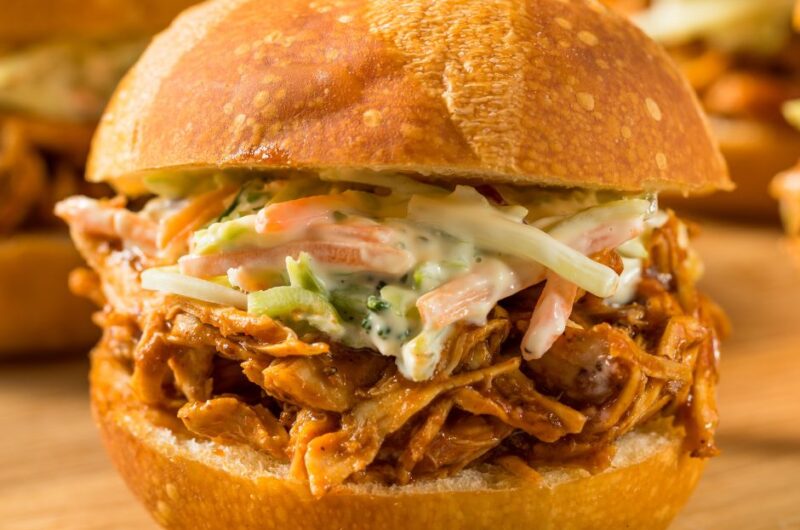 Homemade Barbecue Pulled Chicken Sliders