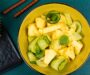 Pineapple Cucumber Kiwi Salad with Honey Mint Dressing