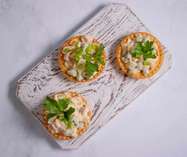 Traditional Russian Olivier Salad Tartlets