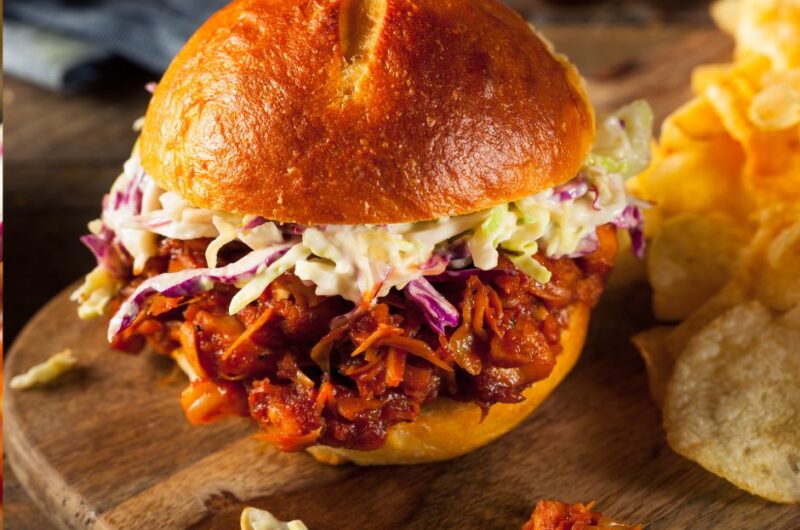 BBQ Pulled Jackfruit Sliders with Slaw