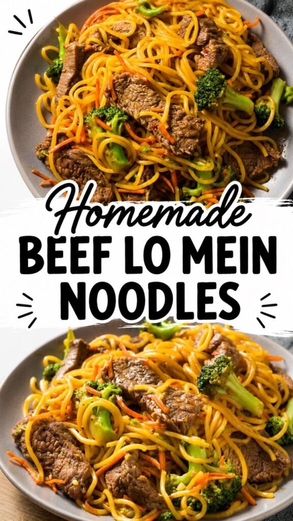 Homemade Beef Lo Mein Noodles