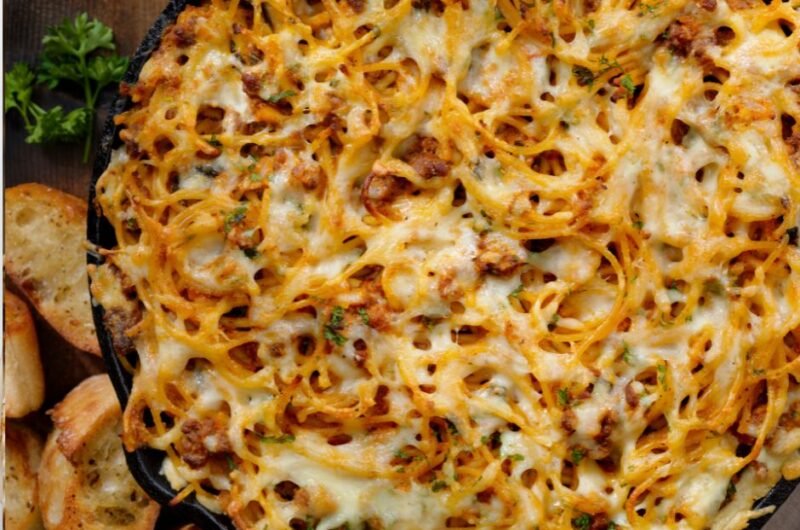 Baked Spaghetti and Beef Pie