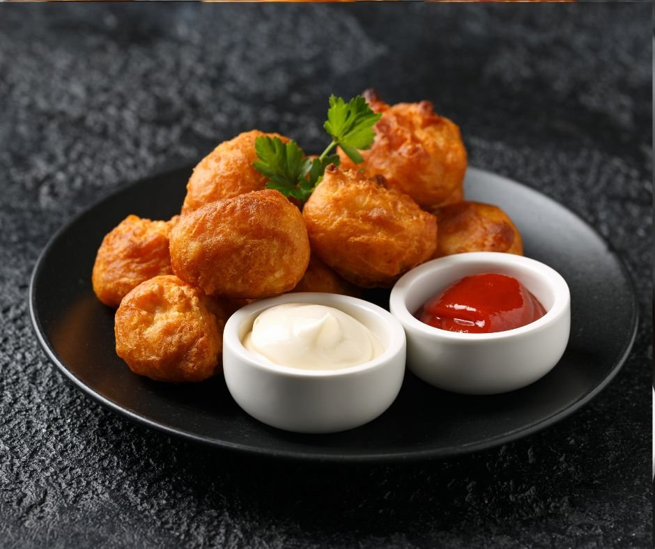 Battered chicken balls