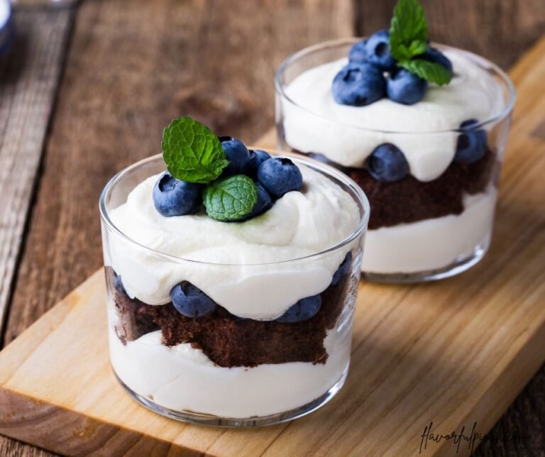 Blueberry Chocolate Cake Trifle Jar