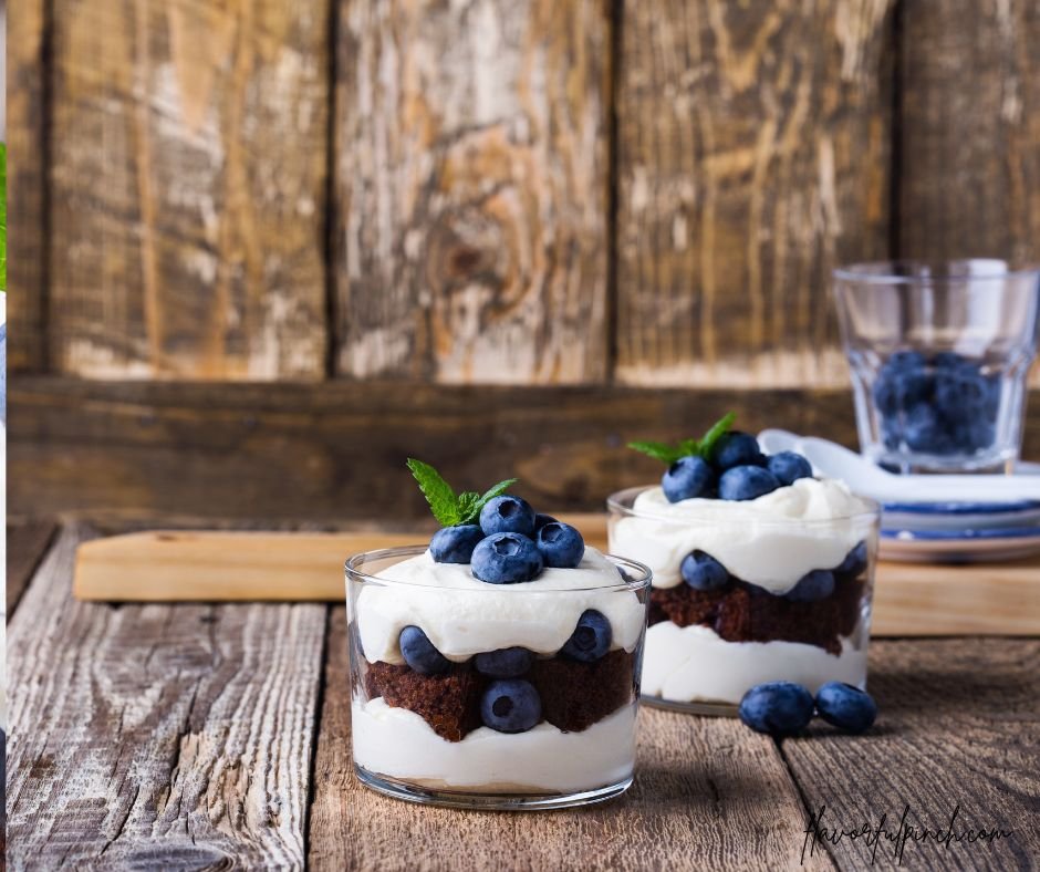 Blueberry Chocolate Cake Trifle Jar
