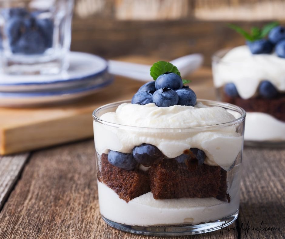 Blueberry Chocolate Cake Trifle Jar