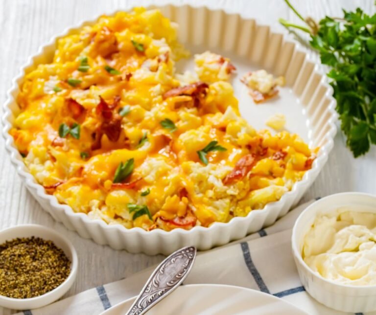 Cauliflower Bacon Cheese Casserole