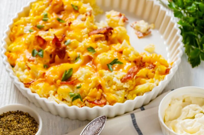 Cauliflower Bacon Cheese Casserole