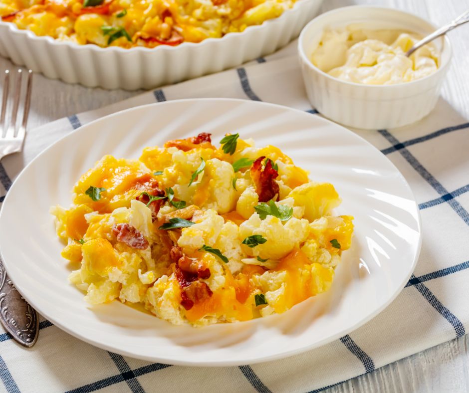 Cauliflower Bacon Cheese Casserole