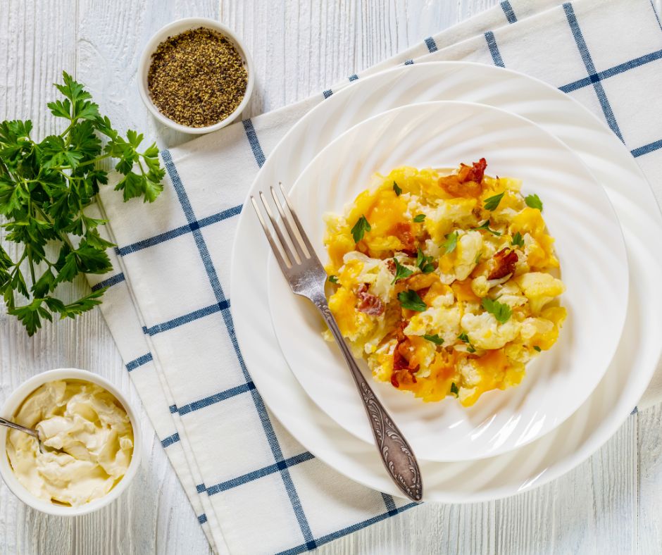Cauliflower Bacon Cheese Casserole