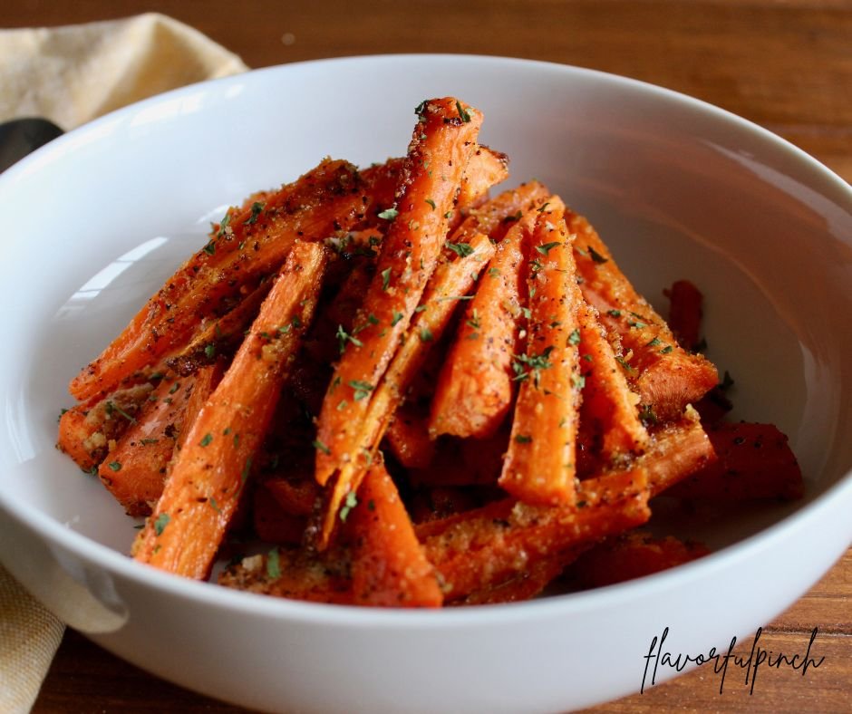 Garlic and Parmesan Roasted Carrots