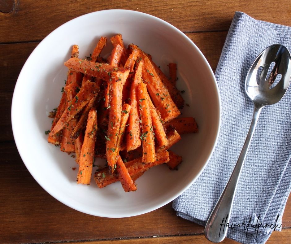 Garlic and Parmesan Roasted Carrots