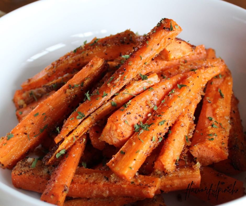 Garlic and Parmesan Roasted Carrots