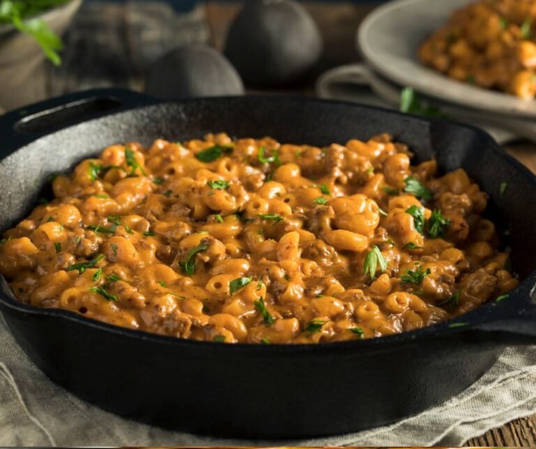 Homemade Hamburger Macaroni and Cheese