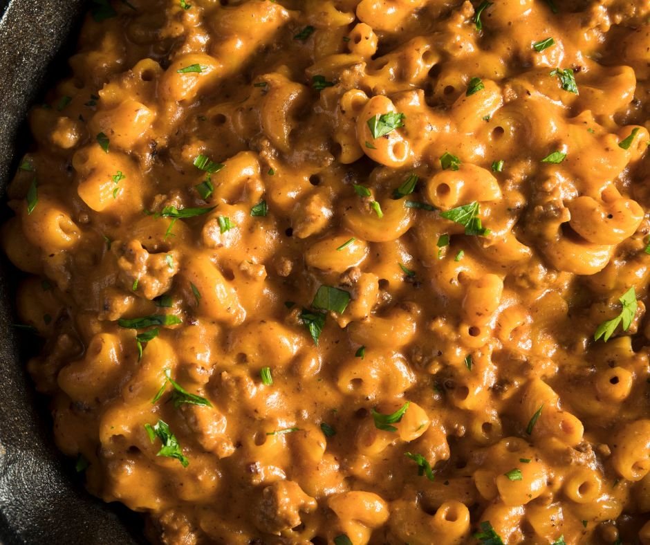 Homemade Hamburger Macaroni and Cheese