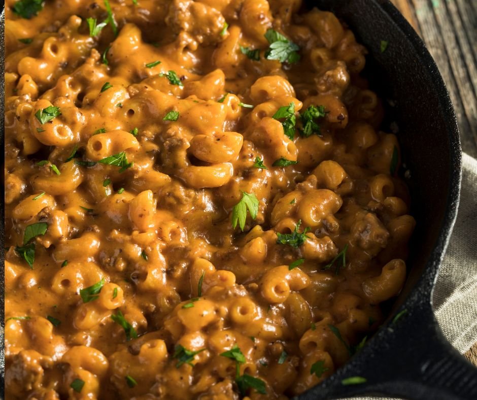 Homemade Hamburger Macaroni and Cheese