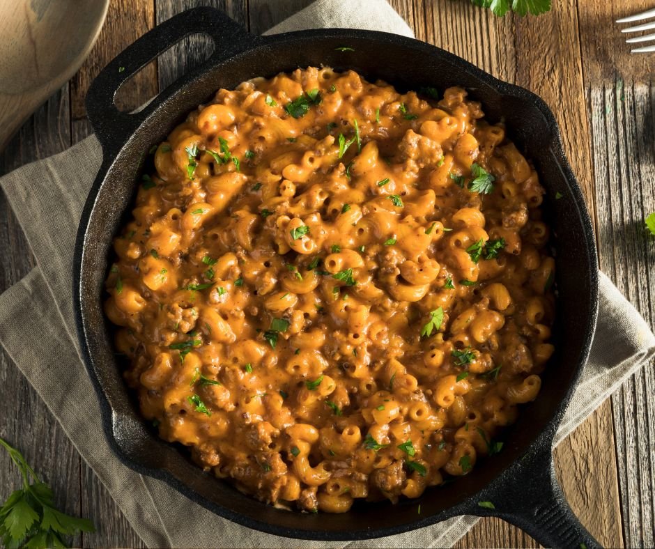 Homemade Hamburger Macaroni and Cheese