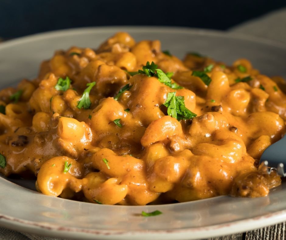 Homemade Hamburger Macaroni and Cheese