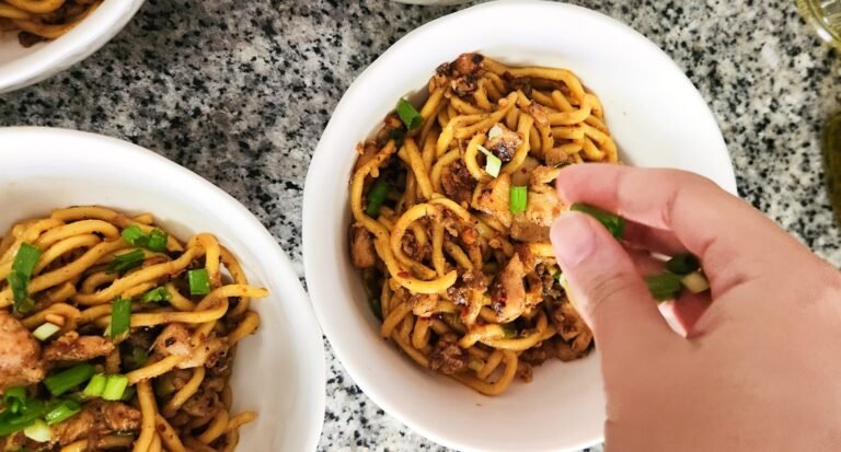 Sesame Peanut Chicken Noodles