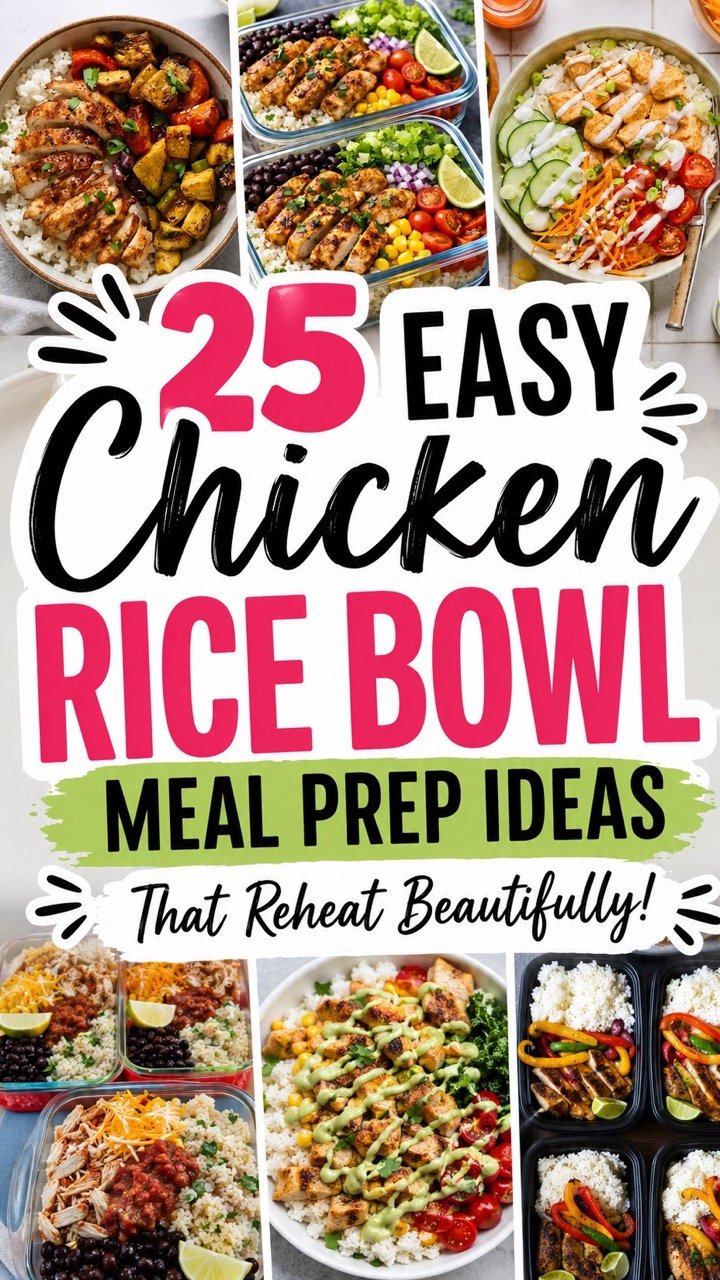 25 EASY CHICKEN RICE BOWLS TO MEAL PREP THIS WEEK