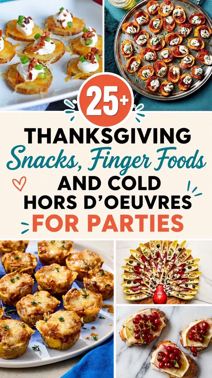 25+ THANKSGIVING SNACKS, FINGER FOODS AND COLD HORS D’OEUVRES FOR PARTIES