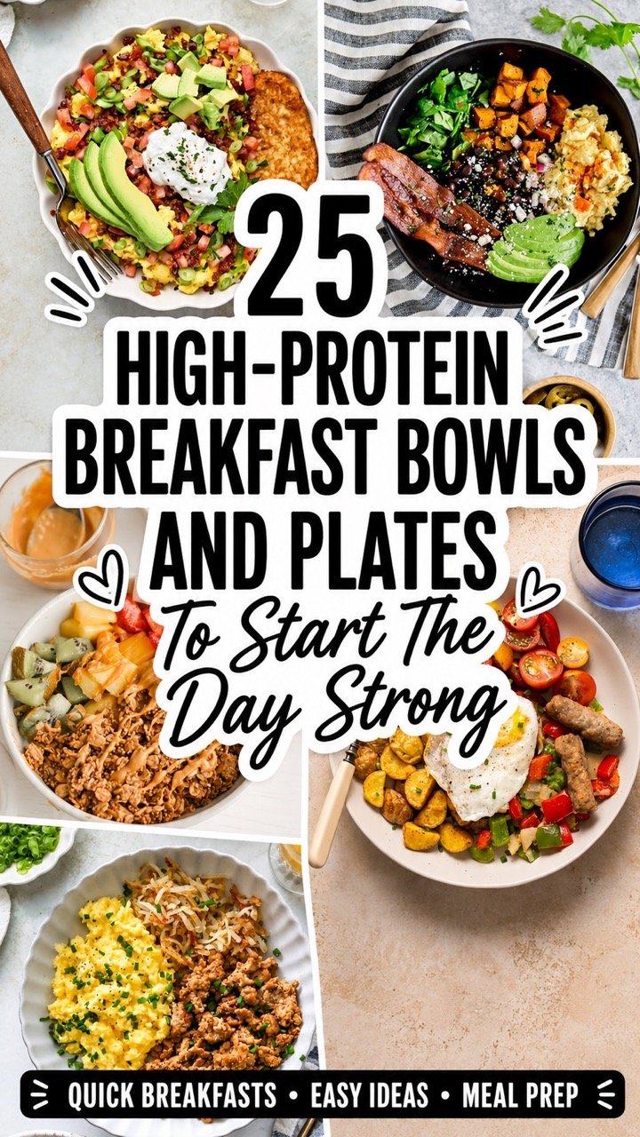 25 HIGH-PROTEIN BREAKFAST BOWLS AND PLATES TO START THE DAY STRONG