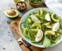Healthy Avocado Spinach Salad with Boiled Eggs and Walnuts