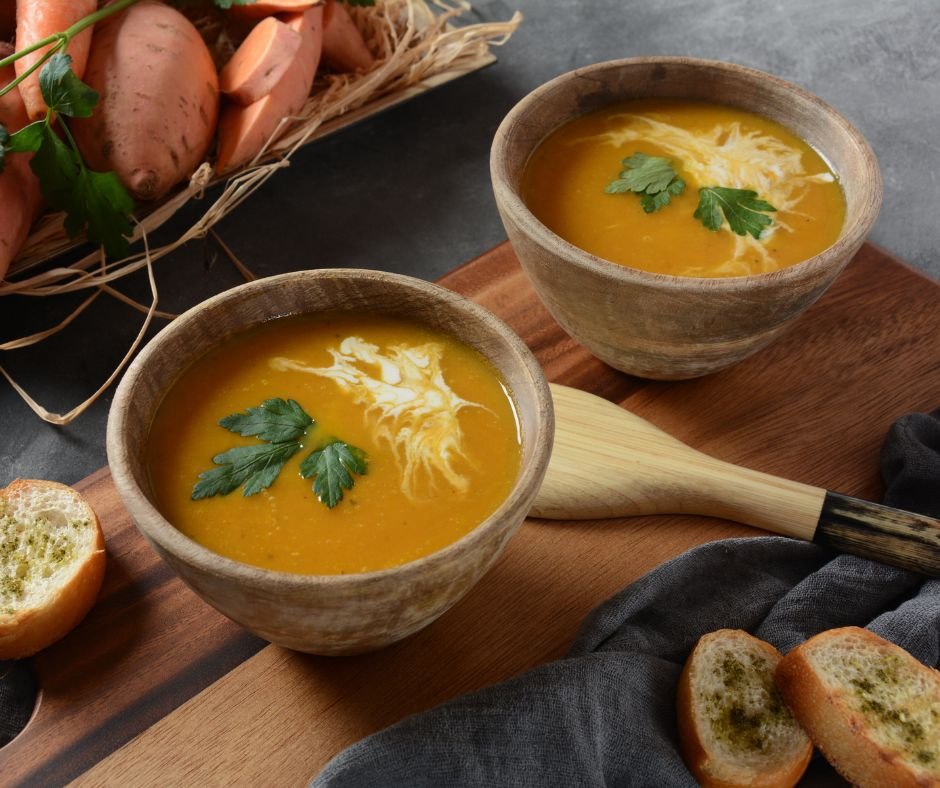 Spiced Sweet Potato and Carrot Soup