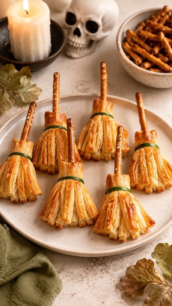 Puff Pastry Witch Broomsticks