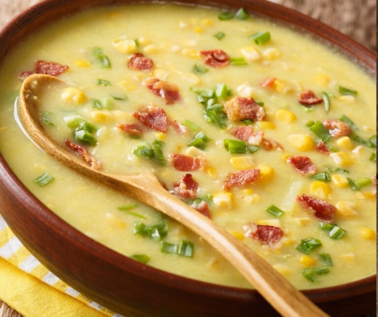 Hot Corn Chowder with Bacon