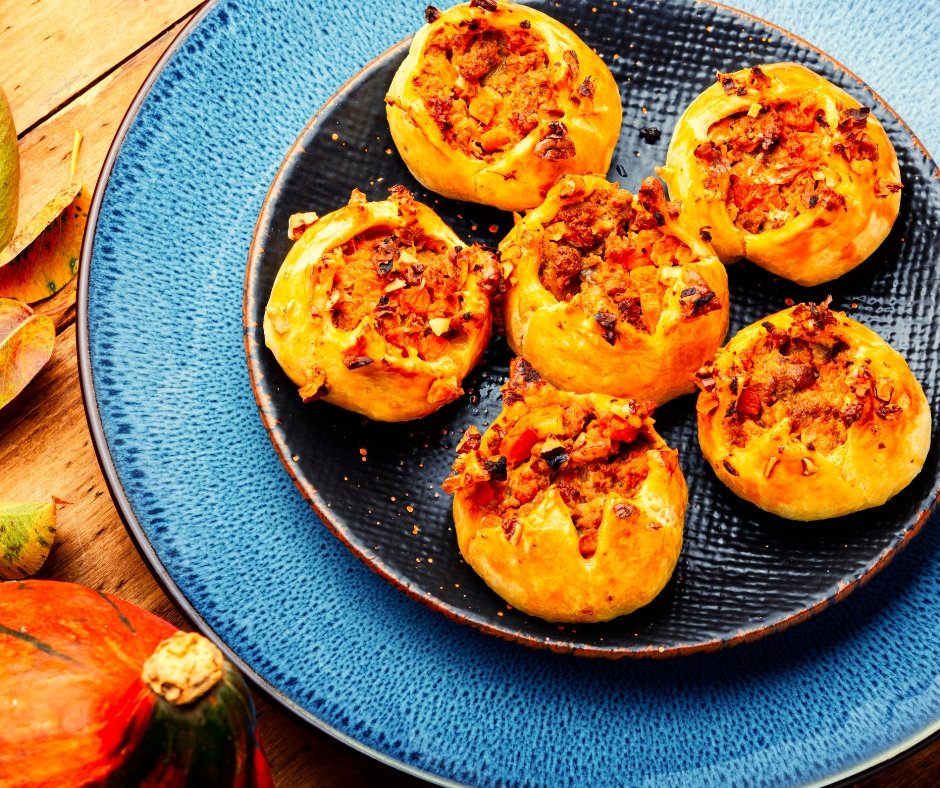 Autumn Buns Stuffed with Pumpkin u0026 Meat