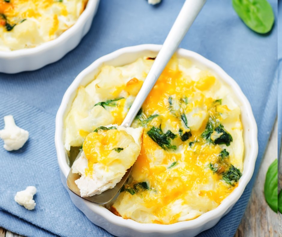 Chicken Spinach Cauliflower Casserole