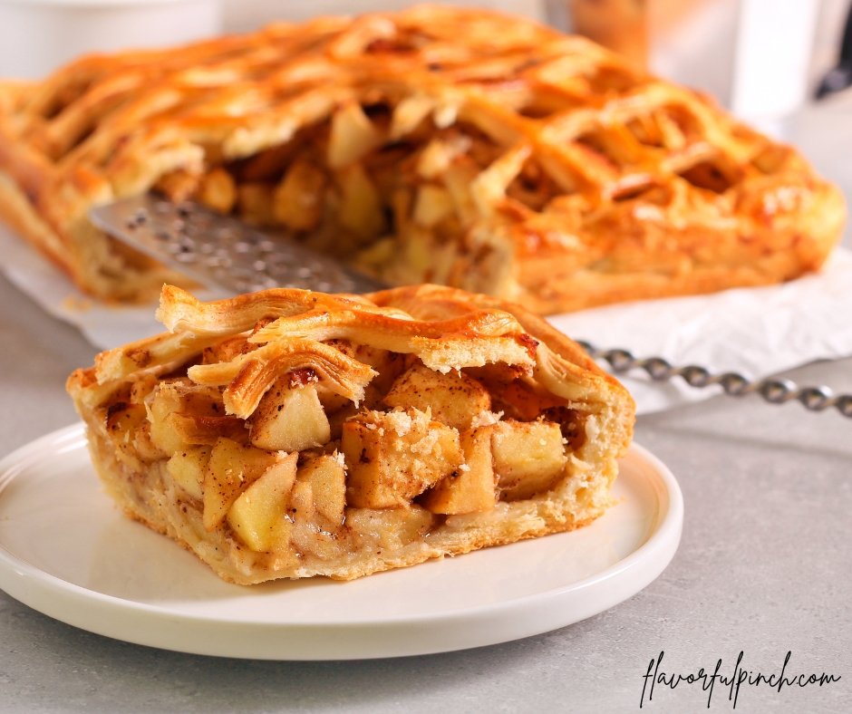 Apple Lattice Puff Pastry Cake