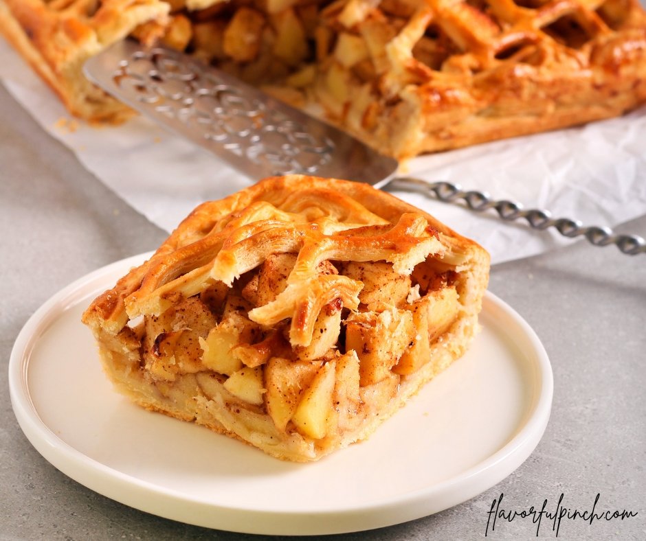 Apple Lattice Puff Pastry Cake