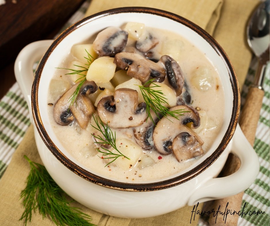 Cream of Mushroom Potato Soup