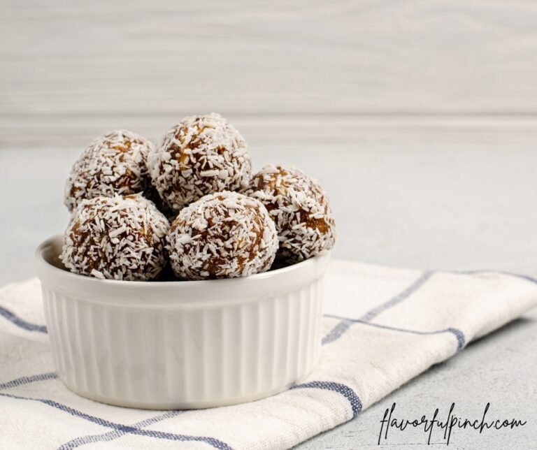 Dates Oat Energy Balls With Coconut Flakes