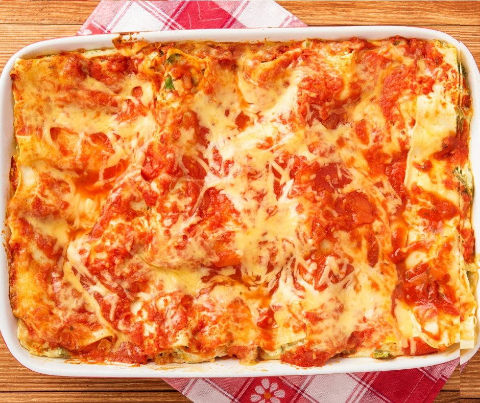 Lasagna with Spinach, Ricotta and Feta