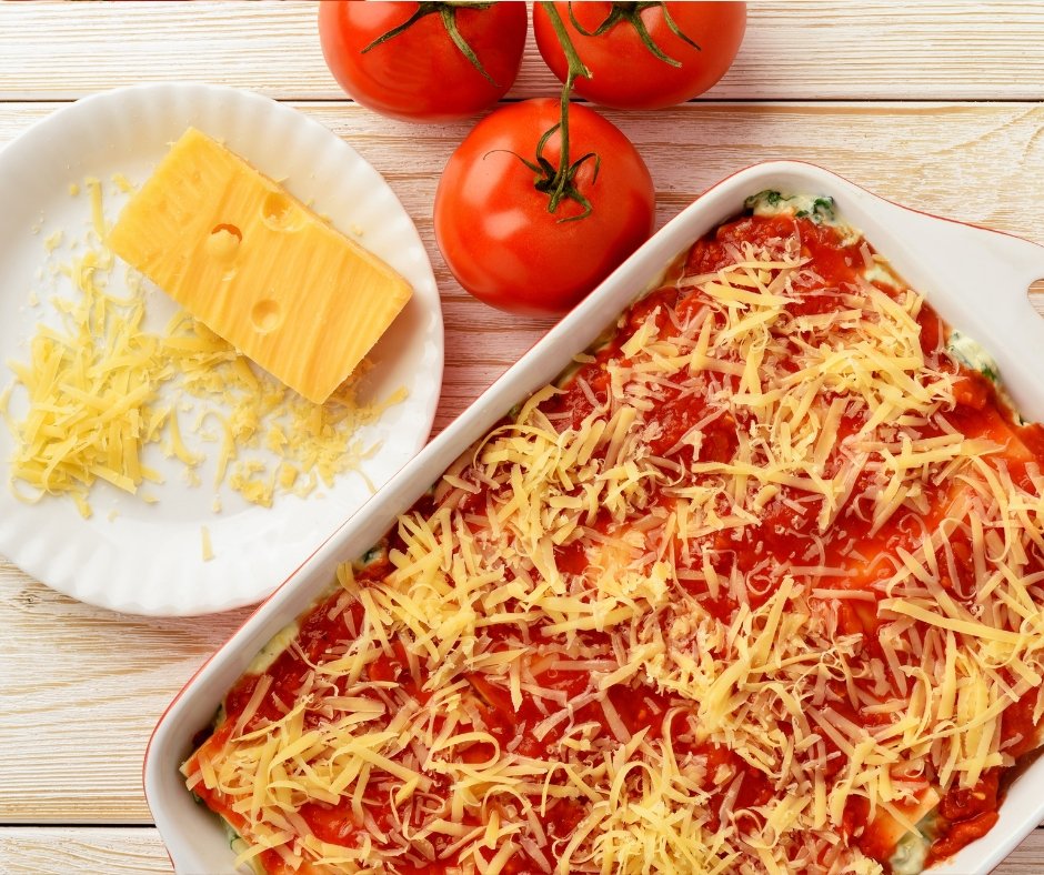 Lasagna with Spinach, Ricotta and Feta